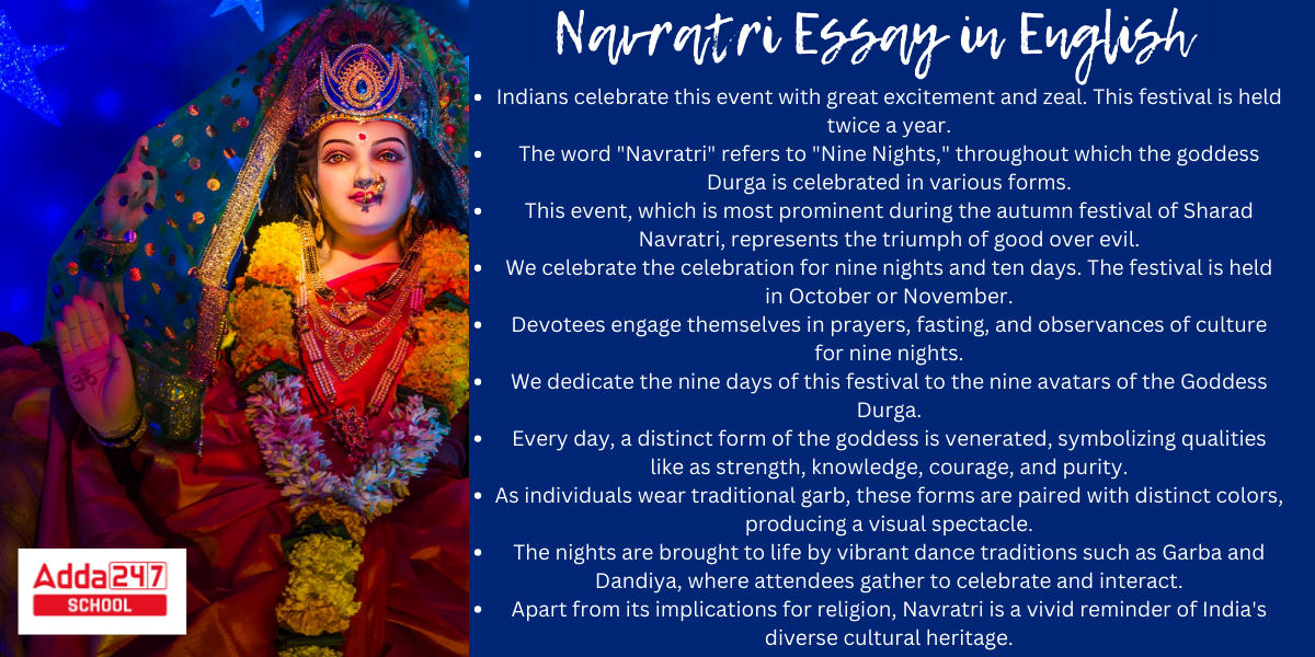 essay on navratri in 150 words