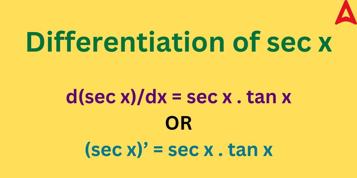 Differentiation of Sec x