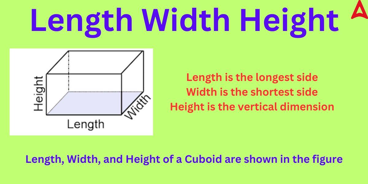 The measurements of depth (D), length (L), width (W) and height (H