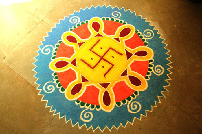Easy Rangoli Designs On Paper | Colorful Mandala Art For Beginners | Paper Rangoli  For Kids - YouTube