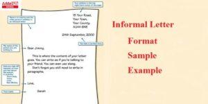 Informal Letter Format, Samples, Example