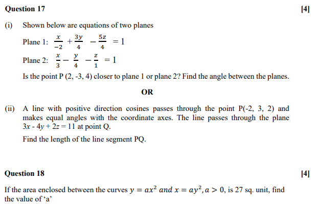 ISC Class 12 Math Answer Key 2024, Important Math Questions_80.1