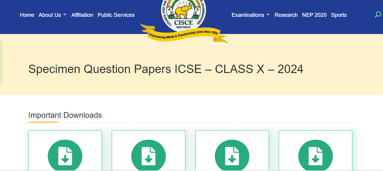 ICSE Class 10 Economics Specimen Paper 2024, PDF Out
