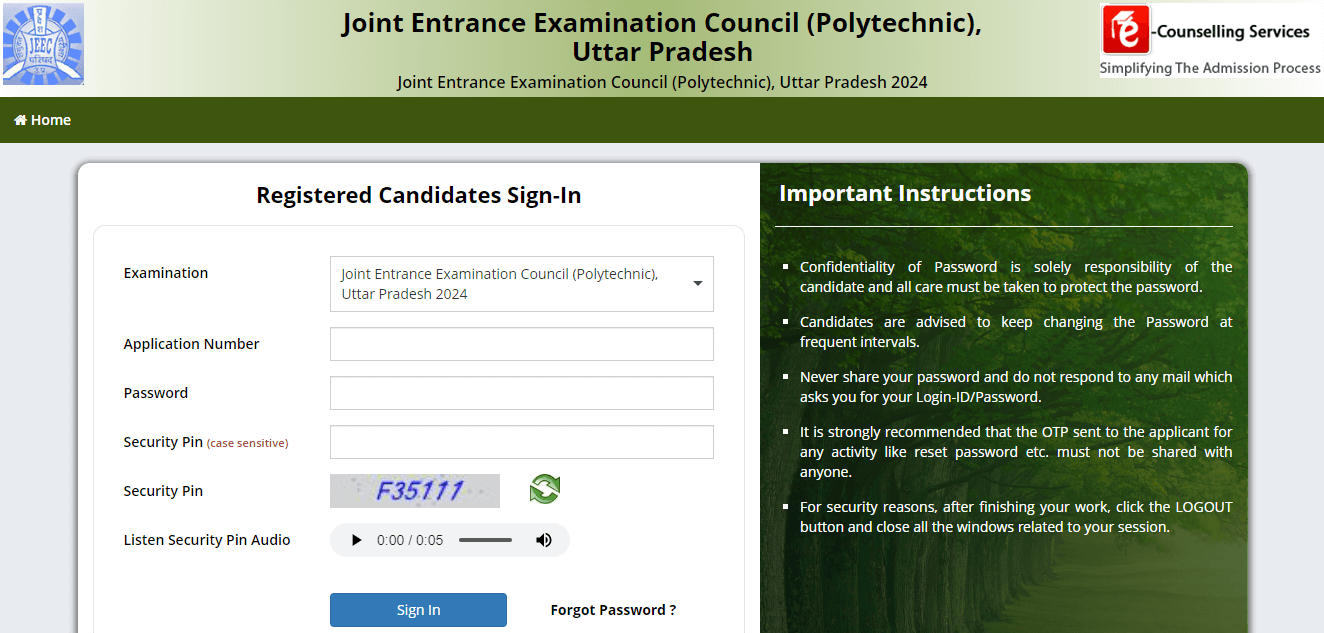JEECUP Application Form 2024, Apply Online for UP Polytechnic Exam Form_3.1