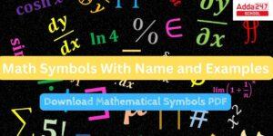 Math Symbols With Name and Examples
