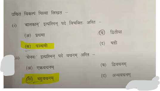 MP Board Class 10th Sanskrit Question Paper 2024 with Answers_4.1