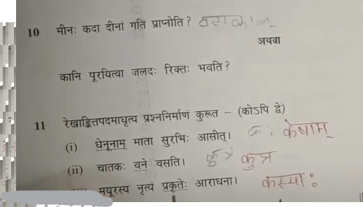 MP Board Class 10th Sanskrit Question Paper 2024 with Answers_12.1