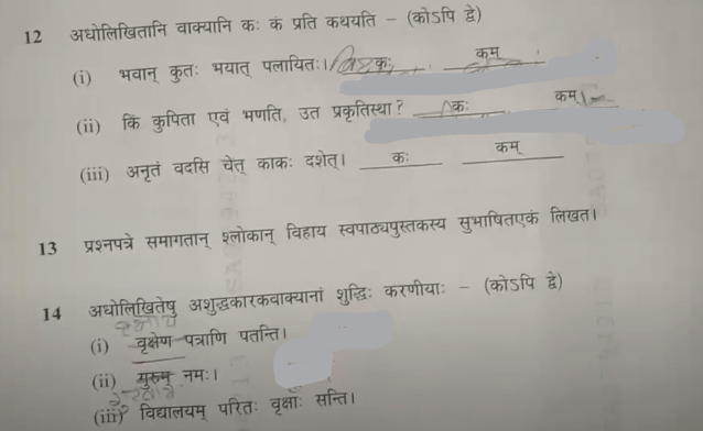 MP Board Class 10th Sanskrit Question Paper 2024 with Answers_13.1
