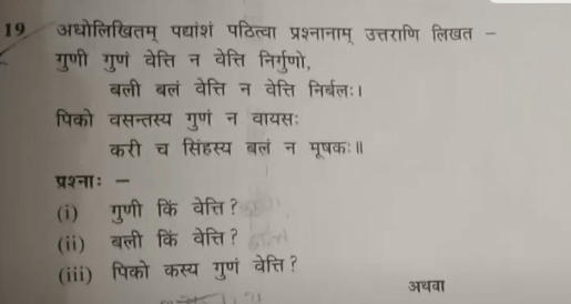 MP Board Class 10th Sanskrit Question Paper 2024 with Answers_17.1