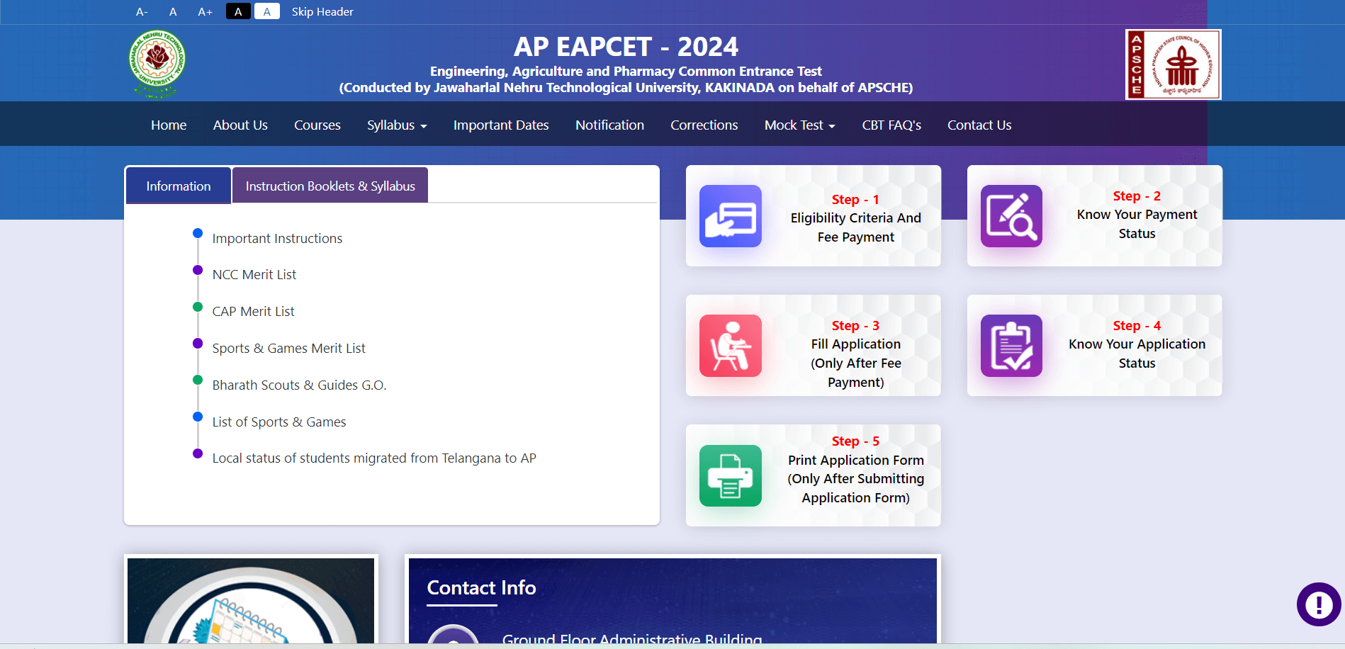 AP EAPCET Main Page 2024