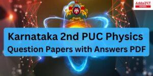 Karnataka 2nd PUC Physics Model Question Paper 2024 with Solutions