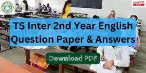 TS Inter 2nd Year English Question Paper 2024 with Answers
