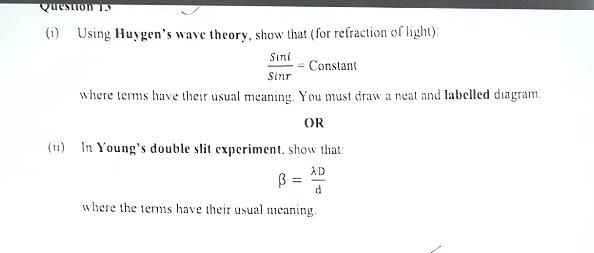 ISC Physics Answer Key 2024, Class 12 Physics Questions Paper_21.1