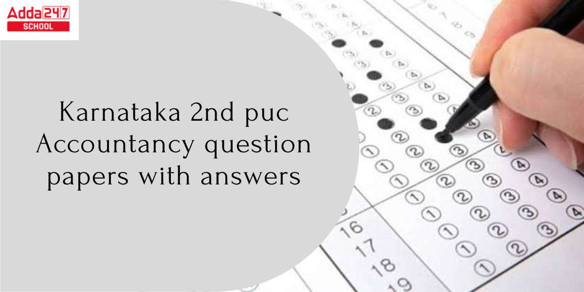 2nd PUC Accountancy Question Paper 2024 With Answers