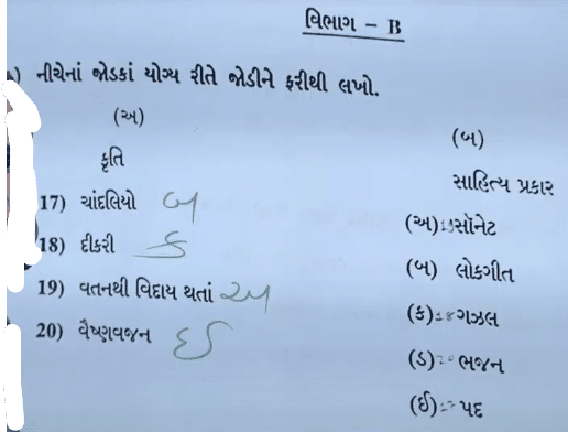 GSEB SSC Gujarati Question Paper 2024, Gujarati Answer Key_10.1