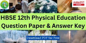 HBSE Class 12 Physical Education Sample Paper 2024 PDF Download