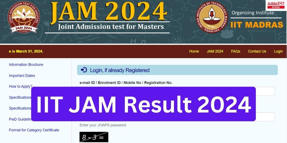 IIT JAM Result 2024