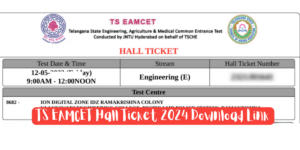 TS EAMCET Hall Ticket 2024 Out, Manabadi Hall Ticket Download Link