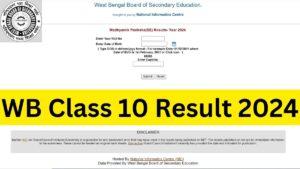 WB Class 10 Result 2024
