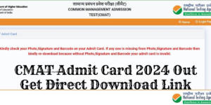 CMAT Admit Card 2024 Out, Get Direct Download Link