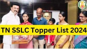 TN SSLC Topper List 2024