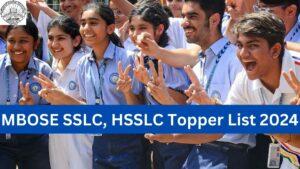 MBOSE SSLC, HSSLC Topper List 2024