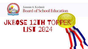 JKBOSE 12th Topper List 2024, JK Board Topper Name Stream Wise, Marks