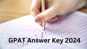 GPAT Answer Key 2024