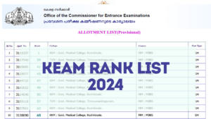 KEAM Rank List 2024 Out on July 20, Download Rank List PDF