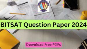 BITSAT Question Paper