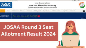 JOSAA Round 3 Seat Allotment Result 2024