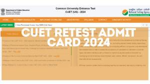CUET Retest Admit Card 2024