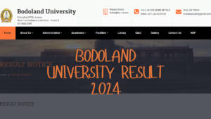 Bodoland University Result 2024 Out, BA, B.Sc, B.Com, BScIT, BCA, BBA, FYUGP, BEd, MEd Result Link