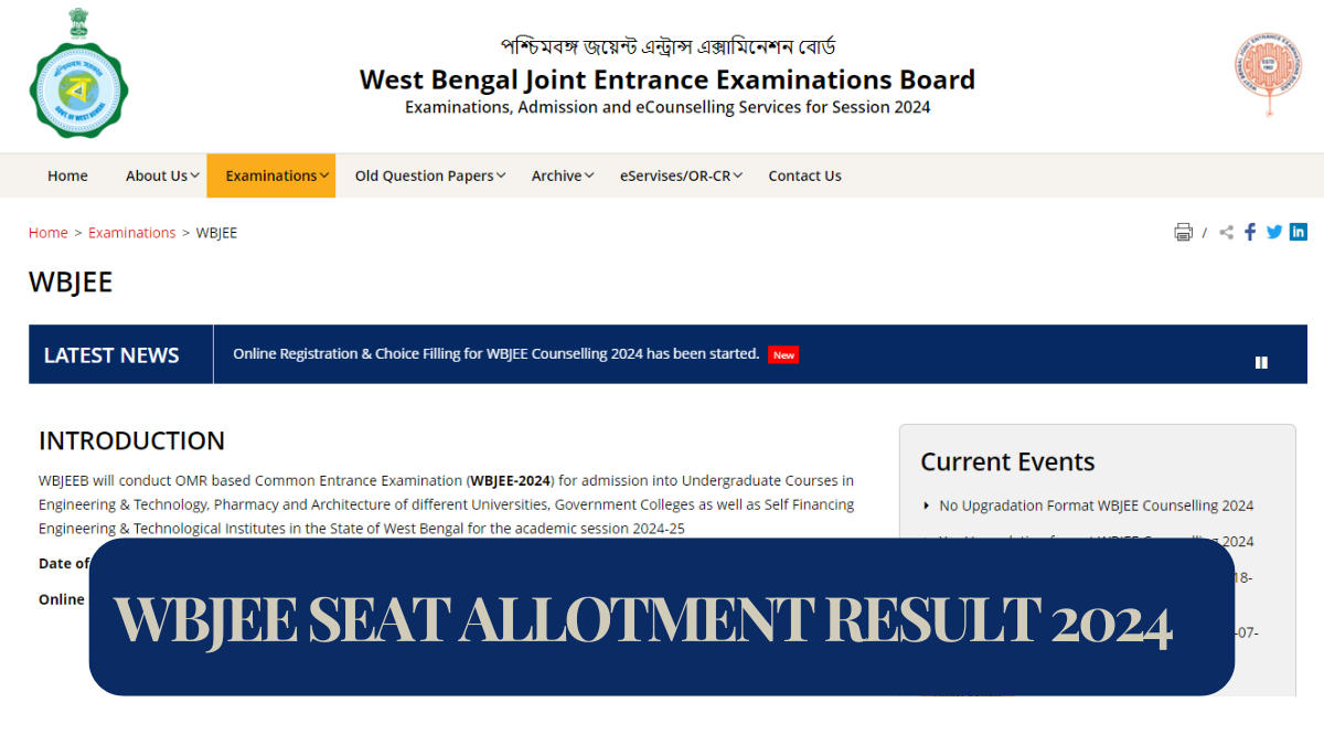 WBJEE Seat Allotment Result 2024