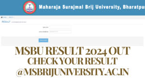 MSBU Result 2024