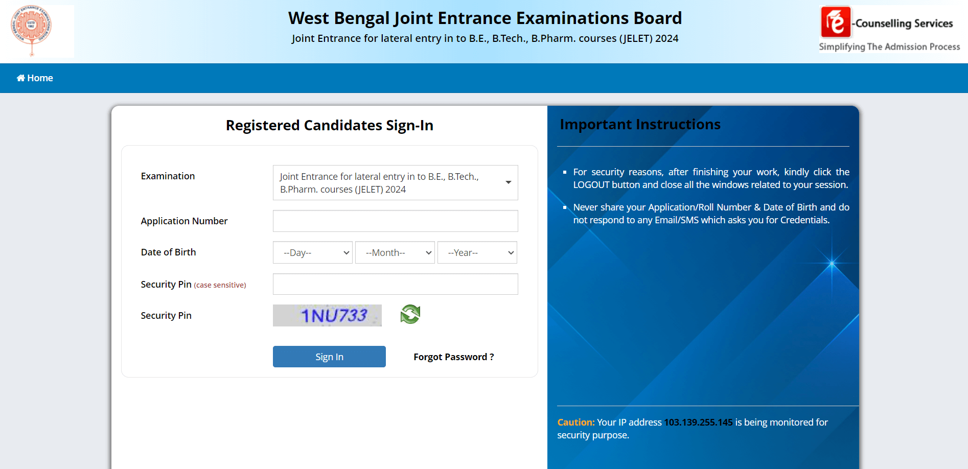 WBJEE JELET Result 2024