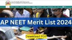 AP NEET Merit List 2024