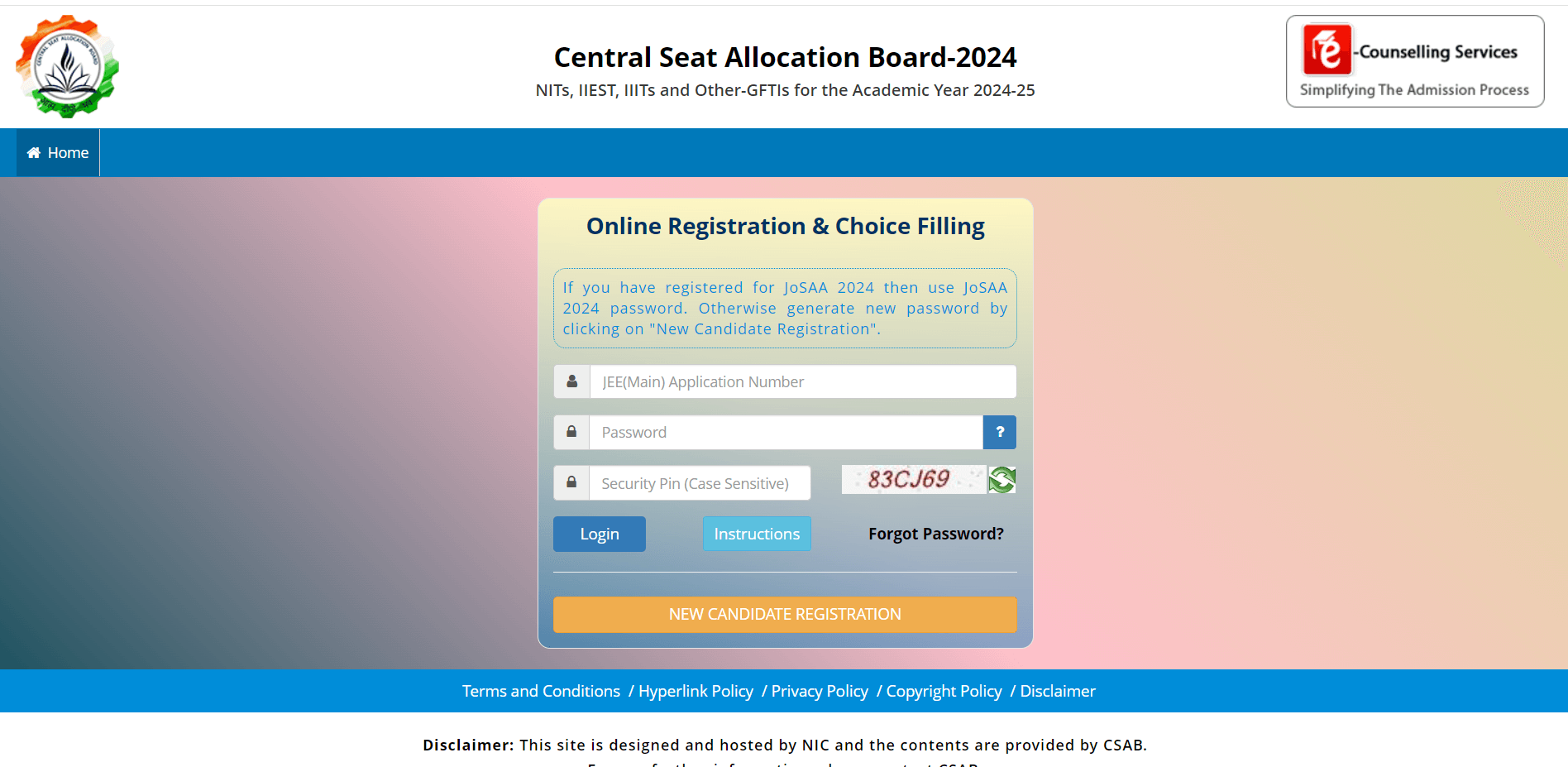 CSAB Seat Allotment Result 2024