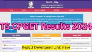 TS CPGET Results 2024