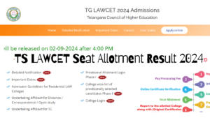 TS LAWCET Seat Allotment Result 2024