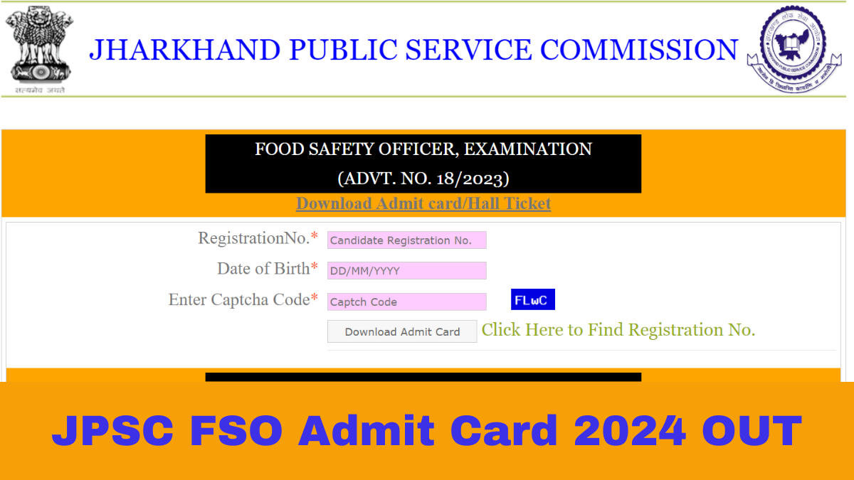 JPSC FSO Admit Card 2024