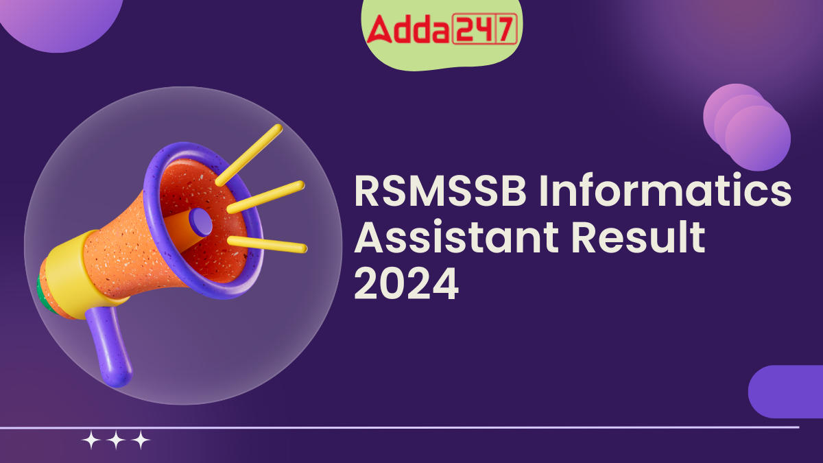 RSMSSB Informatics Assistant Result 2024