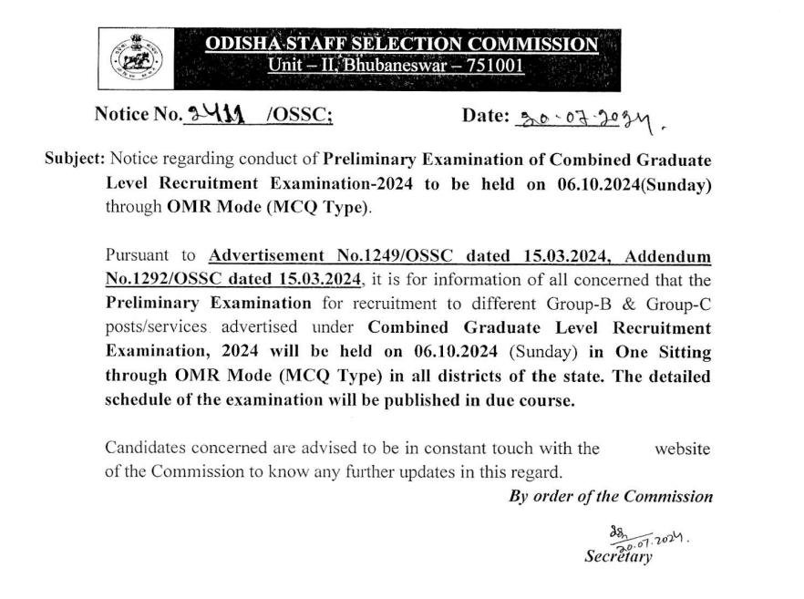OSSC CGL 2024 Exam Schedule Out for Prelims, Admit Card, Syllabus_3.1