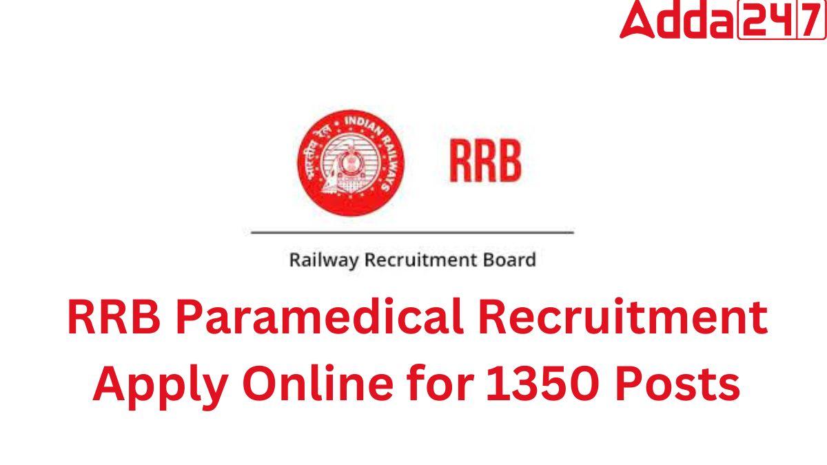 RRB Paramedical Recruitment 2024