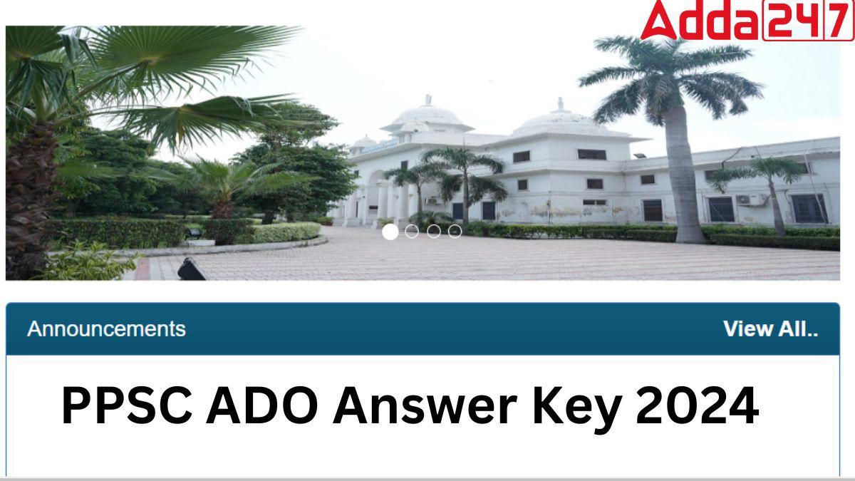 PPSC ADO Answer Key 2024