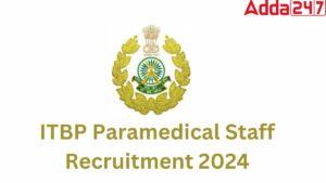 ITBP Paramedical Staff Recruitment