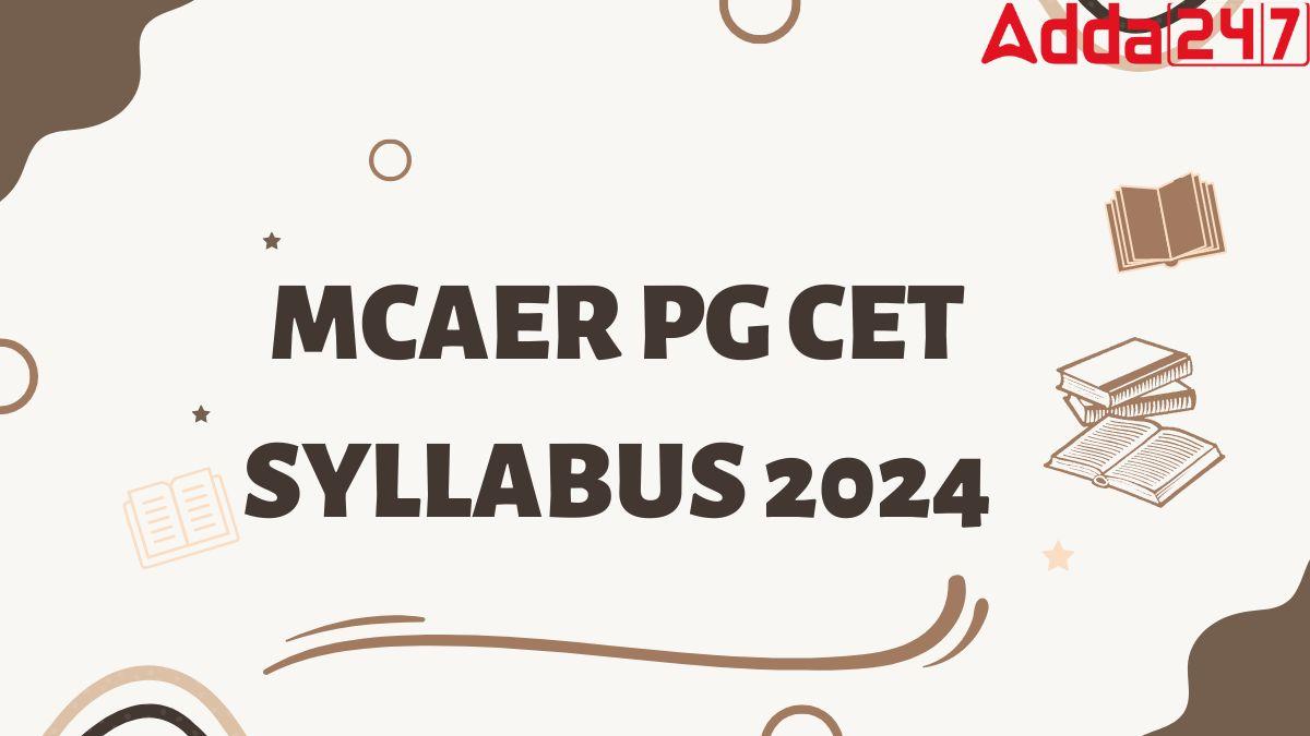 MCAER PG CET Syllabus 2024