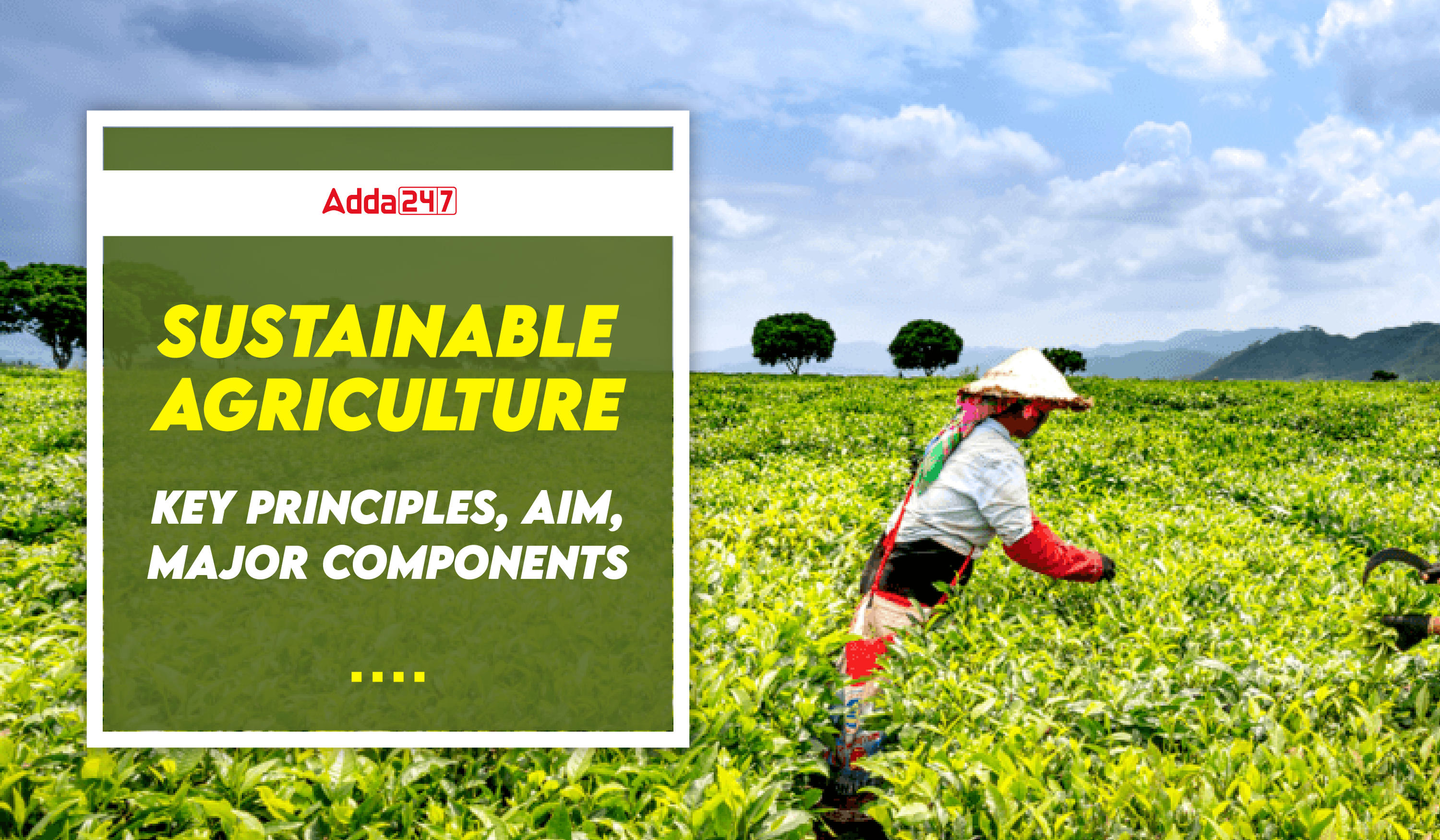 Sustainable Agriculture Key Principles, Aim, Major Components