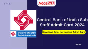 Central Bank of India Sub Staff admit card 2024