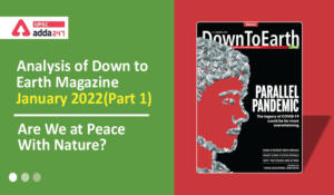 Analysis of Down to Earth Magazine: Are We at Peace With Nature?